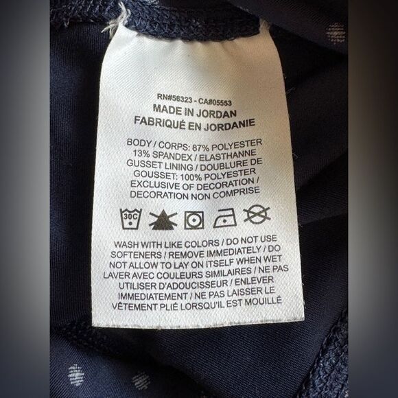 Nike Yoga Polka Dot Twist Leggings High Rise 7/8 Length Women’s Size Medium - Picture 7 of 9